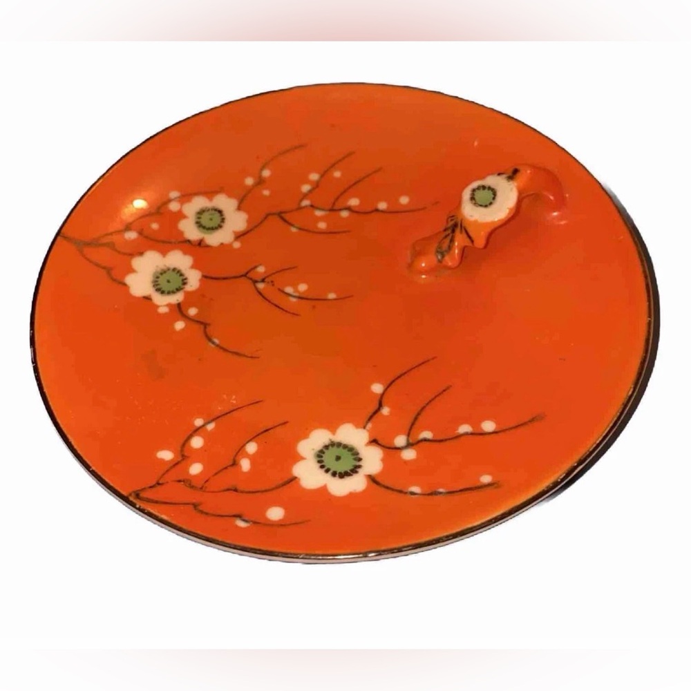 Lemon Dish TT Takito 1920 Hand painted Plate With Handle